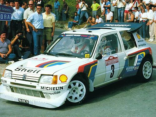 Timo Salonen, RiiUA, Peugeot 205 Turbo 16, rallin maailmamestari 1985, Rallye Sanremo, wikipedia
